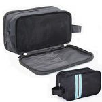 Mens Toiletry Bag, Dopp Kit for Men Waterproof Travel Shaving Organizer with 3 Large Compartments (Black)