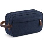 Mens Travel Toiletry Organizer Bag Dopp Kit Bathroom Bag (Blue Water-resistant)